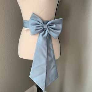 David’s Bridal Dusty Blue Sash